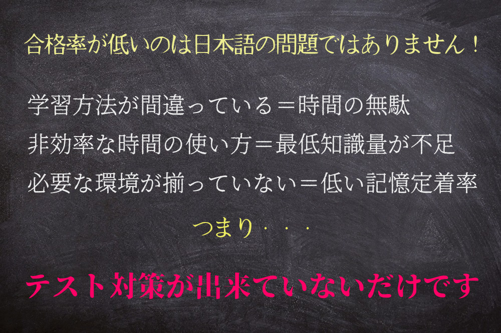 テスト対策が出来ていないだけ